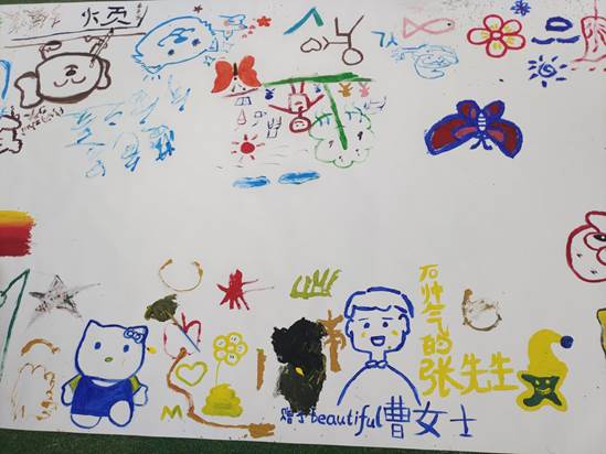 我校学生在心理减压节上的绘画作品 马国蕊摄
